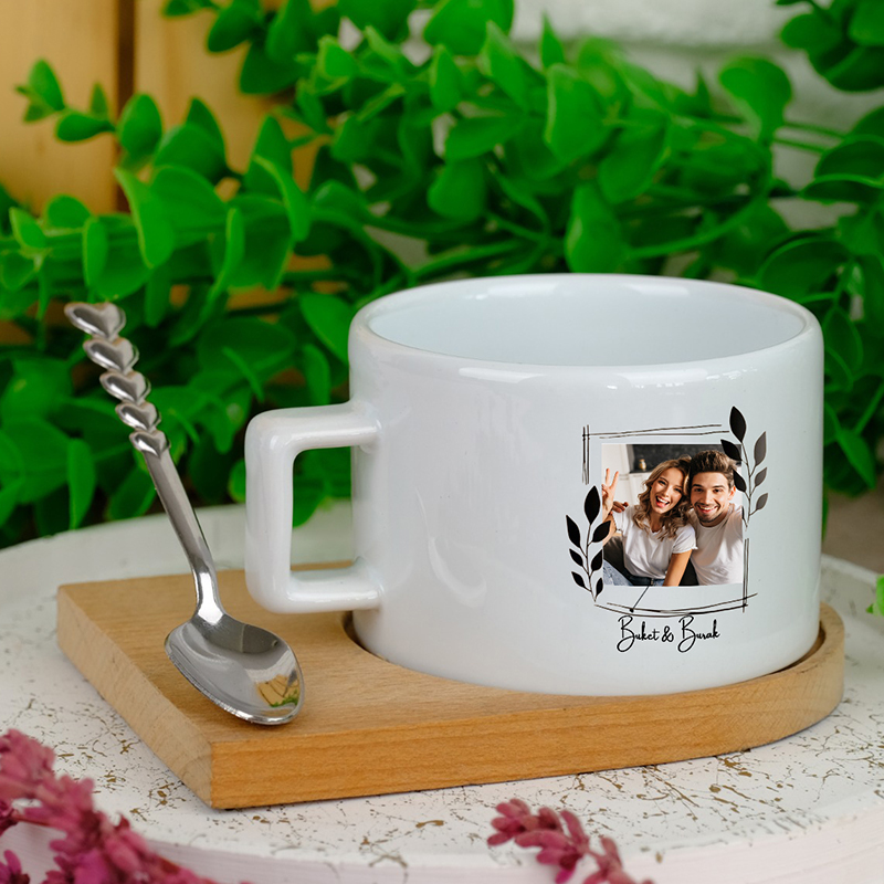 Sevgiliye Hediye Fotoğraflı Çay Fincanı